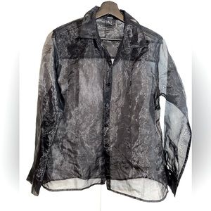 Organza button up shirt
